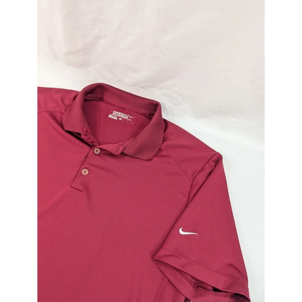 Vintage Nike Golf  Maroon Polo Quail Creek Golf Club - Size Large - Short Sleeve